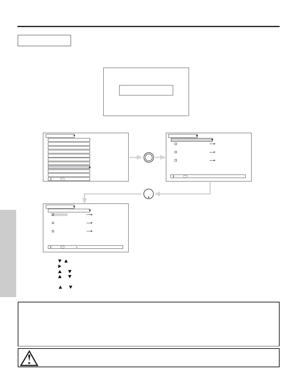 Setup, On-screen displa y | Hitachi 57X500 User Manual | Page 70 / 80