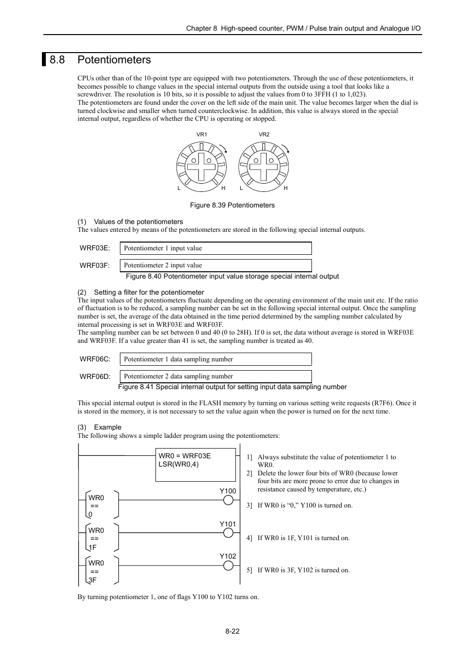 8 potentiometers | Hitachi NJI-350B User Manual | Page 231 / 319