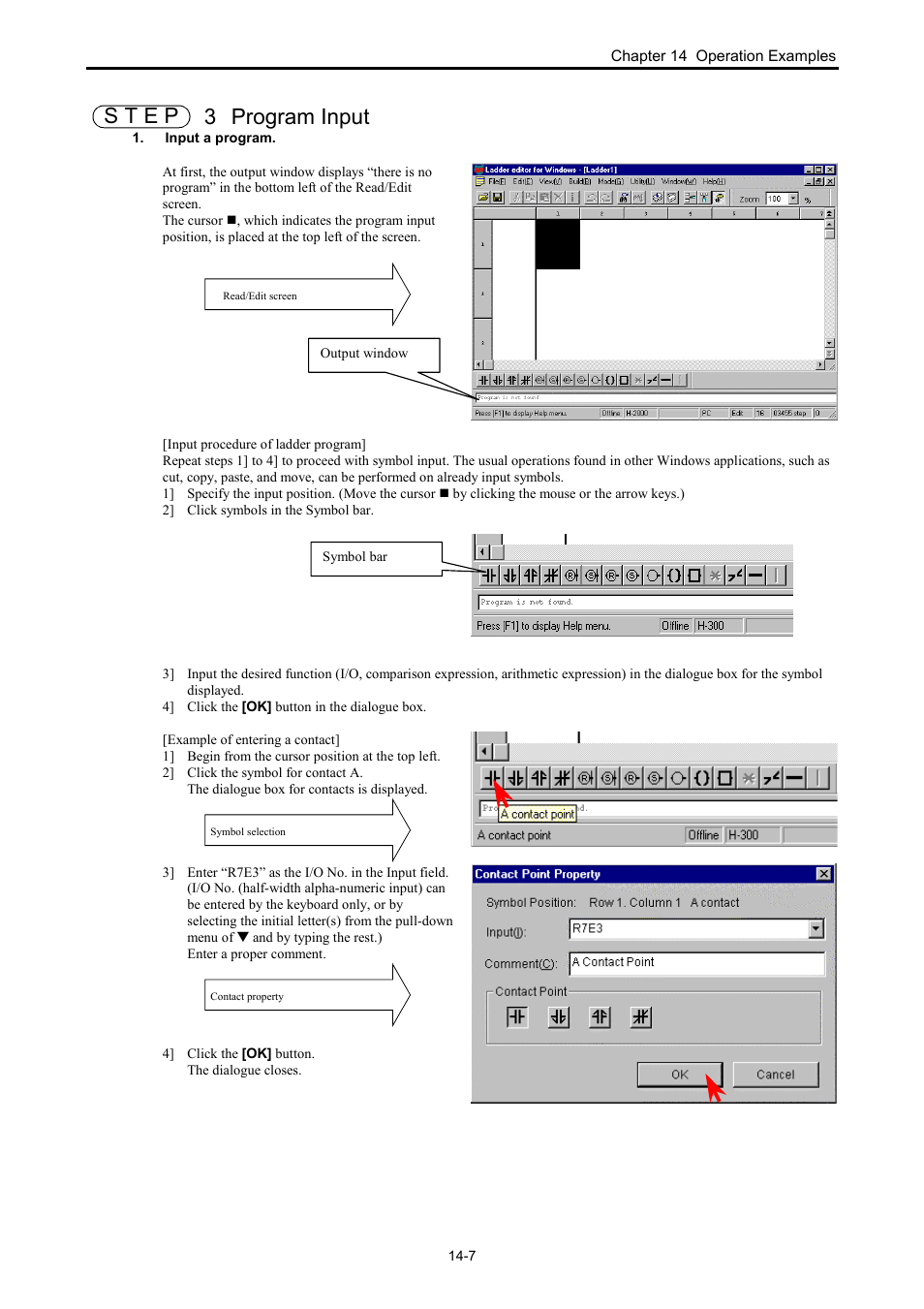 Step 3 program input | Hitachi NJI-350B User Manual | Page 298 / 319