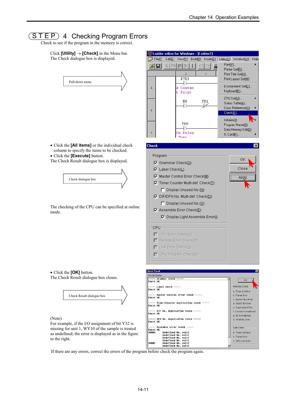 Step 4 checking program errors | Hitachi NJI-350B User Manual | Page 302 / 319