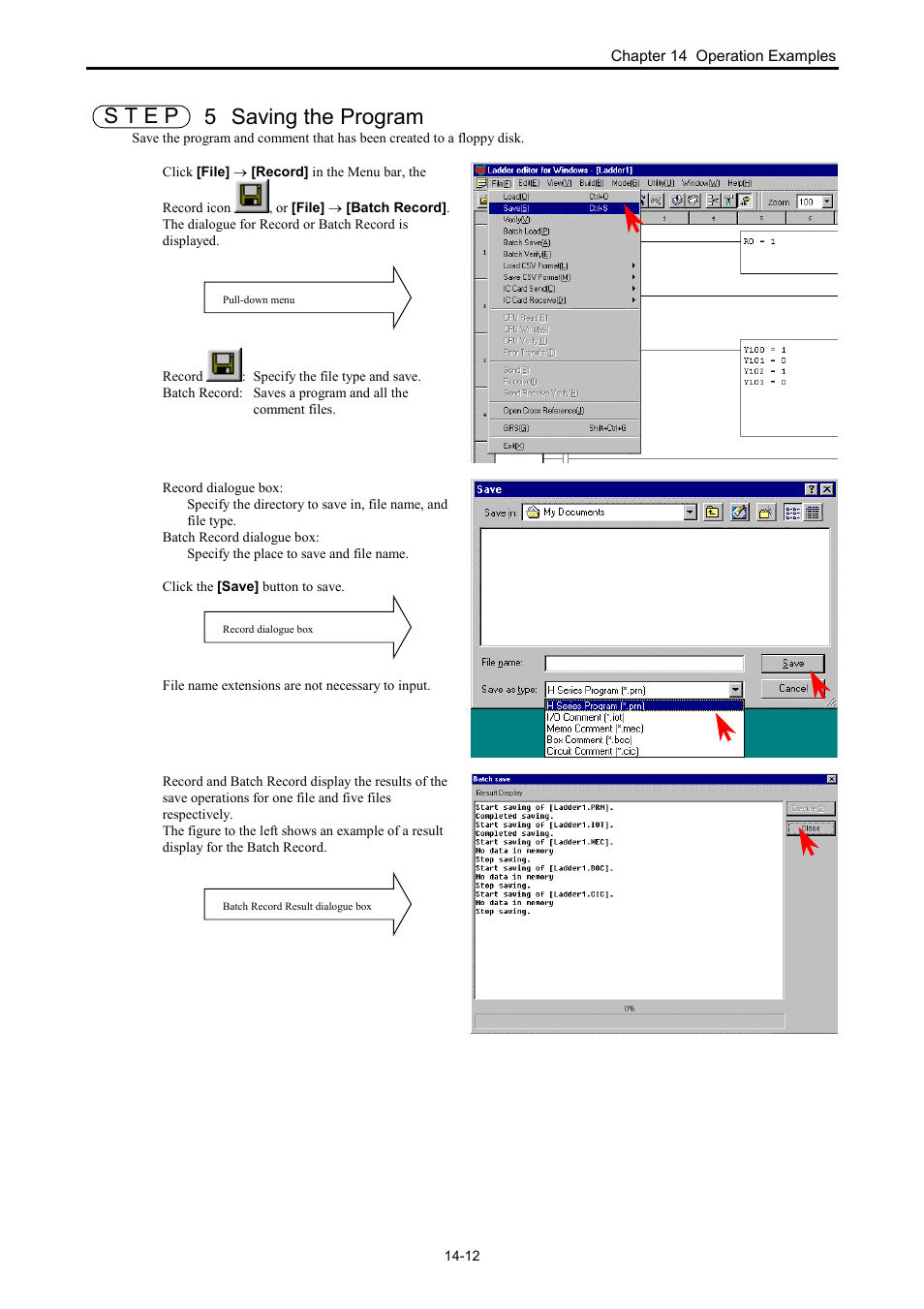 Step 5 saving the program | Hitachi NJI-350B User Manual | Page 303 / 319