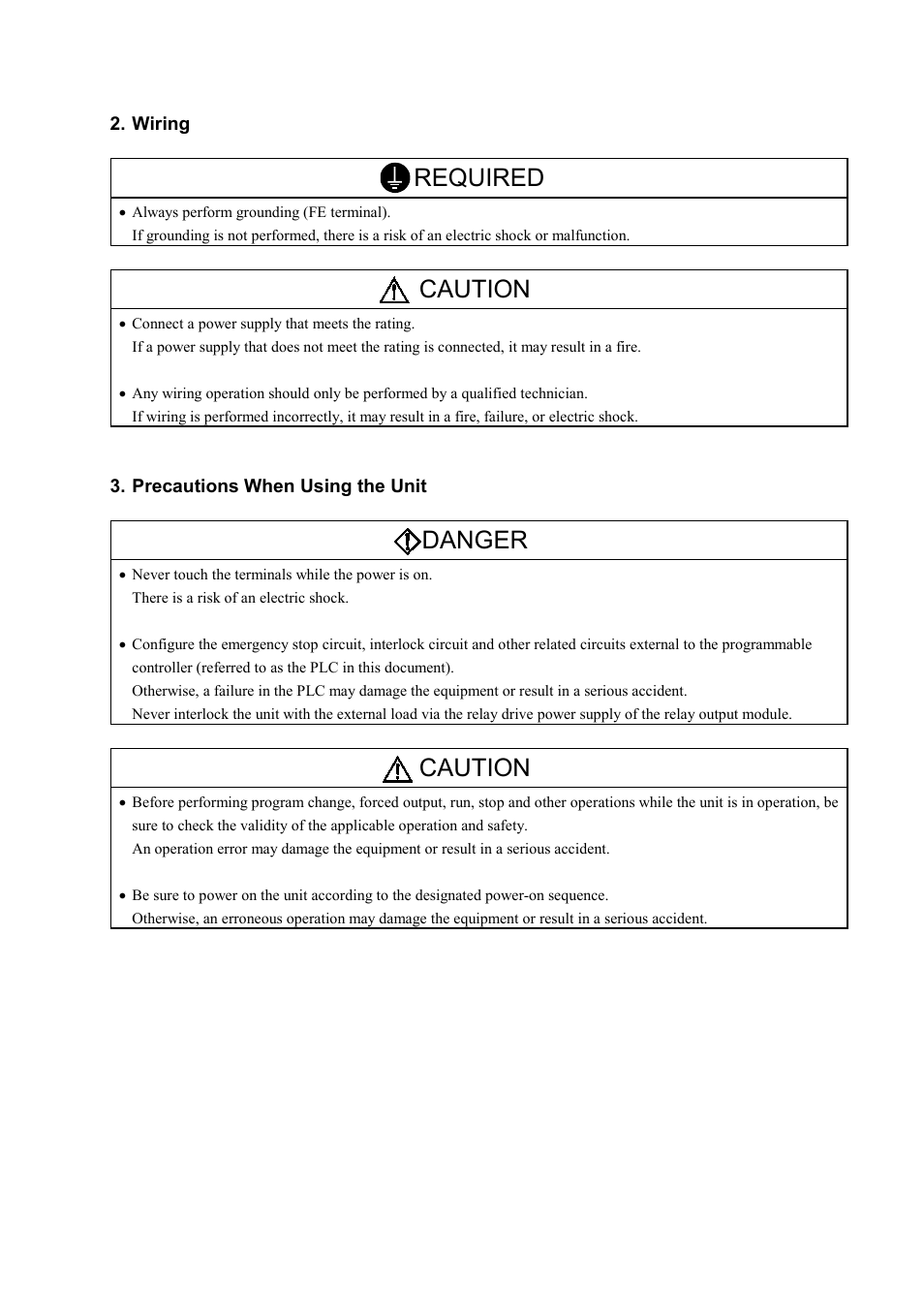 Required, Caution, Danger | Hitachi NJI-350B User Manual | Page 6 / 319