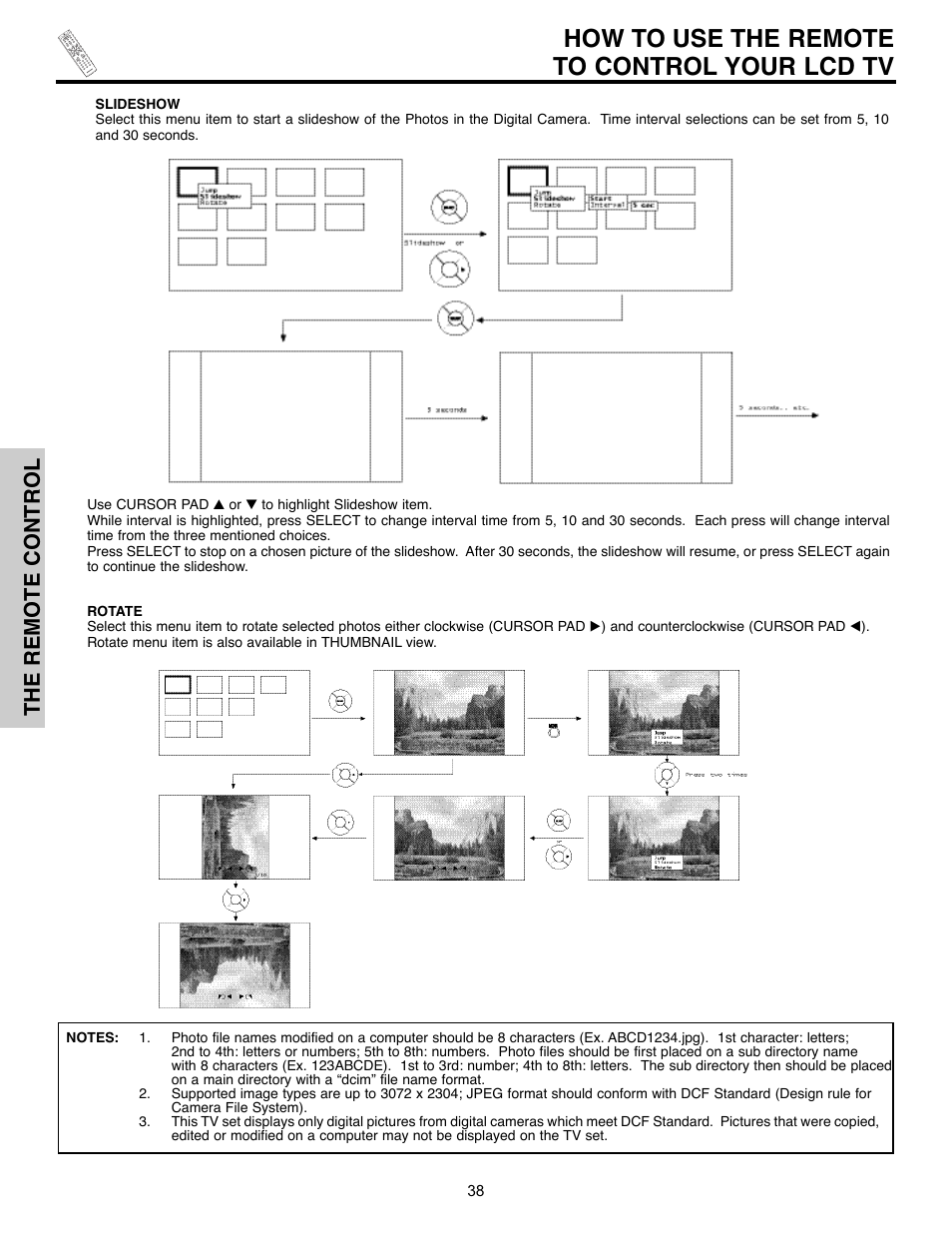How to use the remote to control your lcd tv, The remote control | Hitachi 32HLX61 User Manual | Page 38 / 104