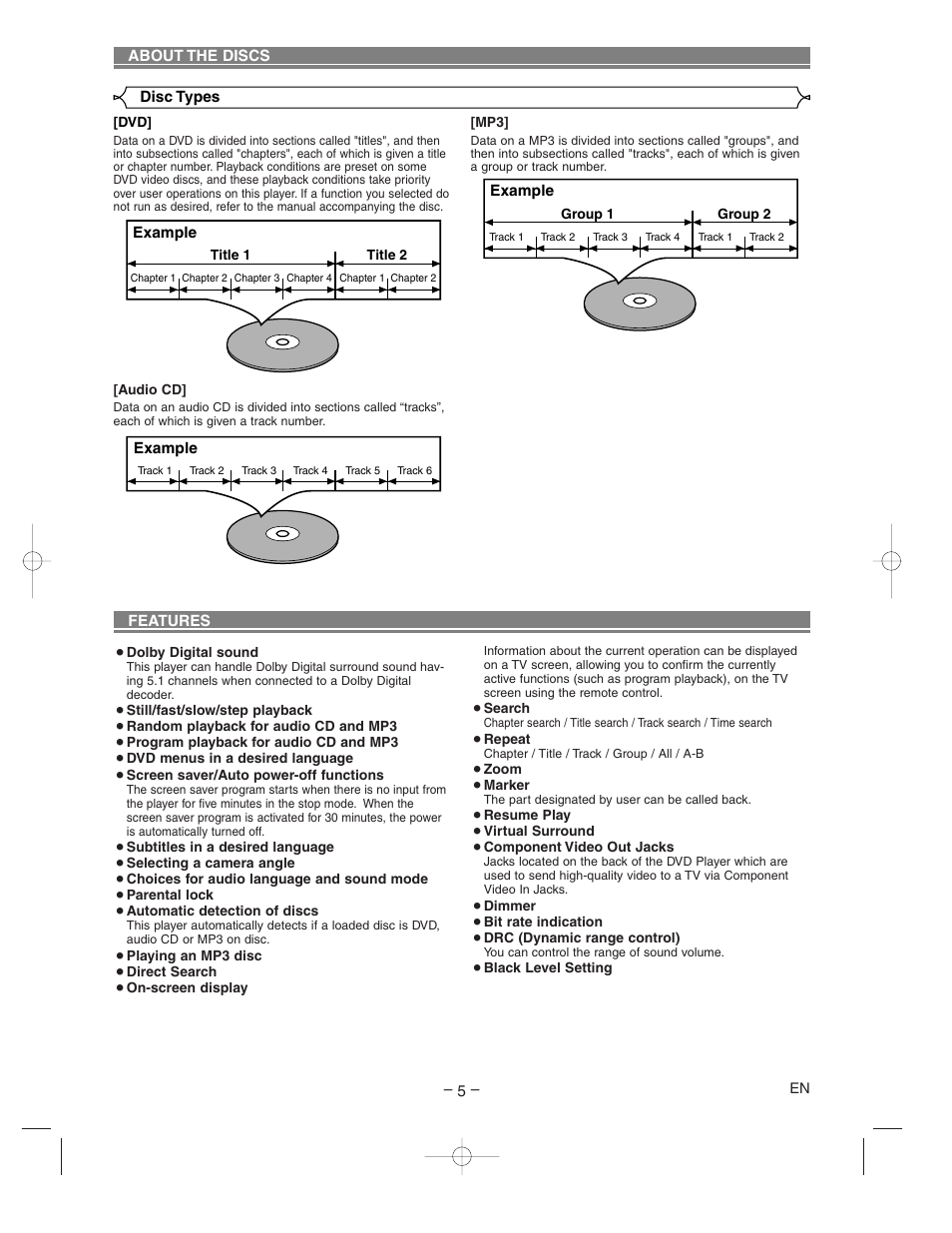 Hitachi DV-P733U User Manual | Page 5 / 20