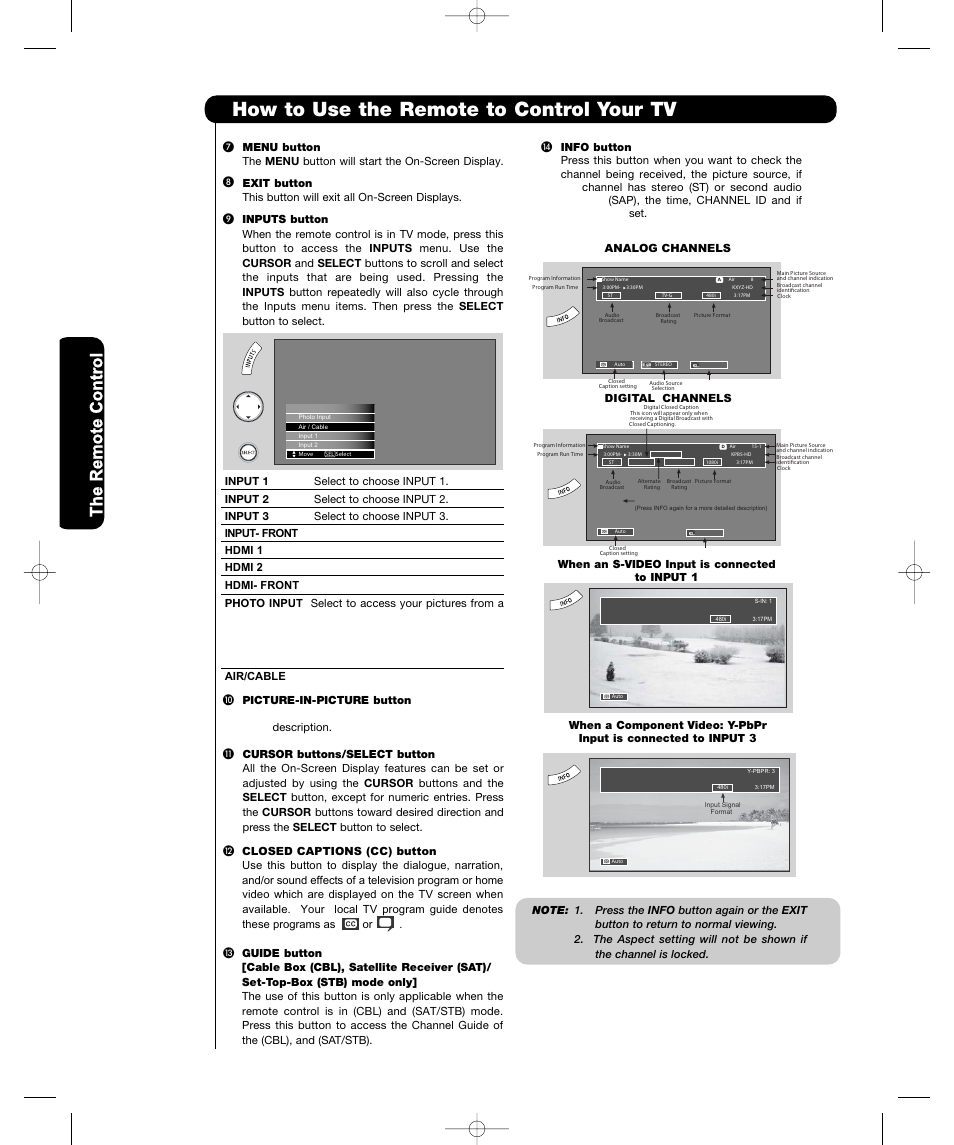 How to use the remote to control your tv | Hitachi P55T501 User Manual | Page 26 / 72