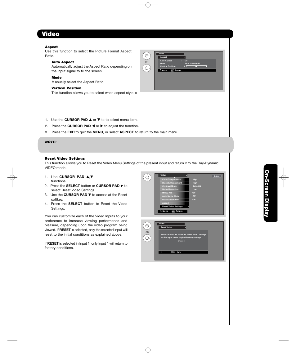 Video | Hitachi P55T501 User Manual | Page 43 / 72