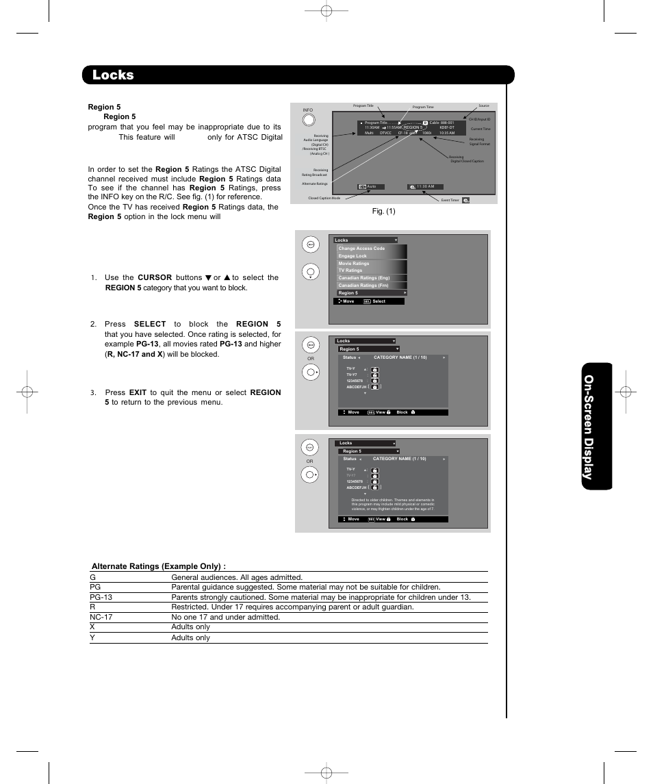 Locks | Hitachi P55T501 User Manual | Page 53 / 72