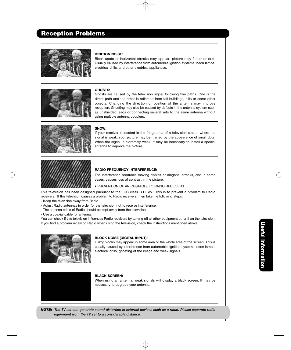 Reception problems | Hitachi P55T501 User Manual | Page 63 / 72