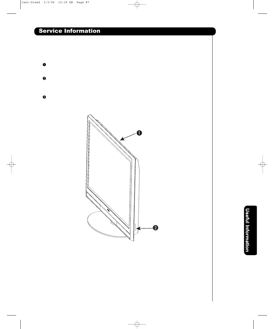 Service information | Hitachi P55T501 User Manual | Page 71 / 72