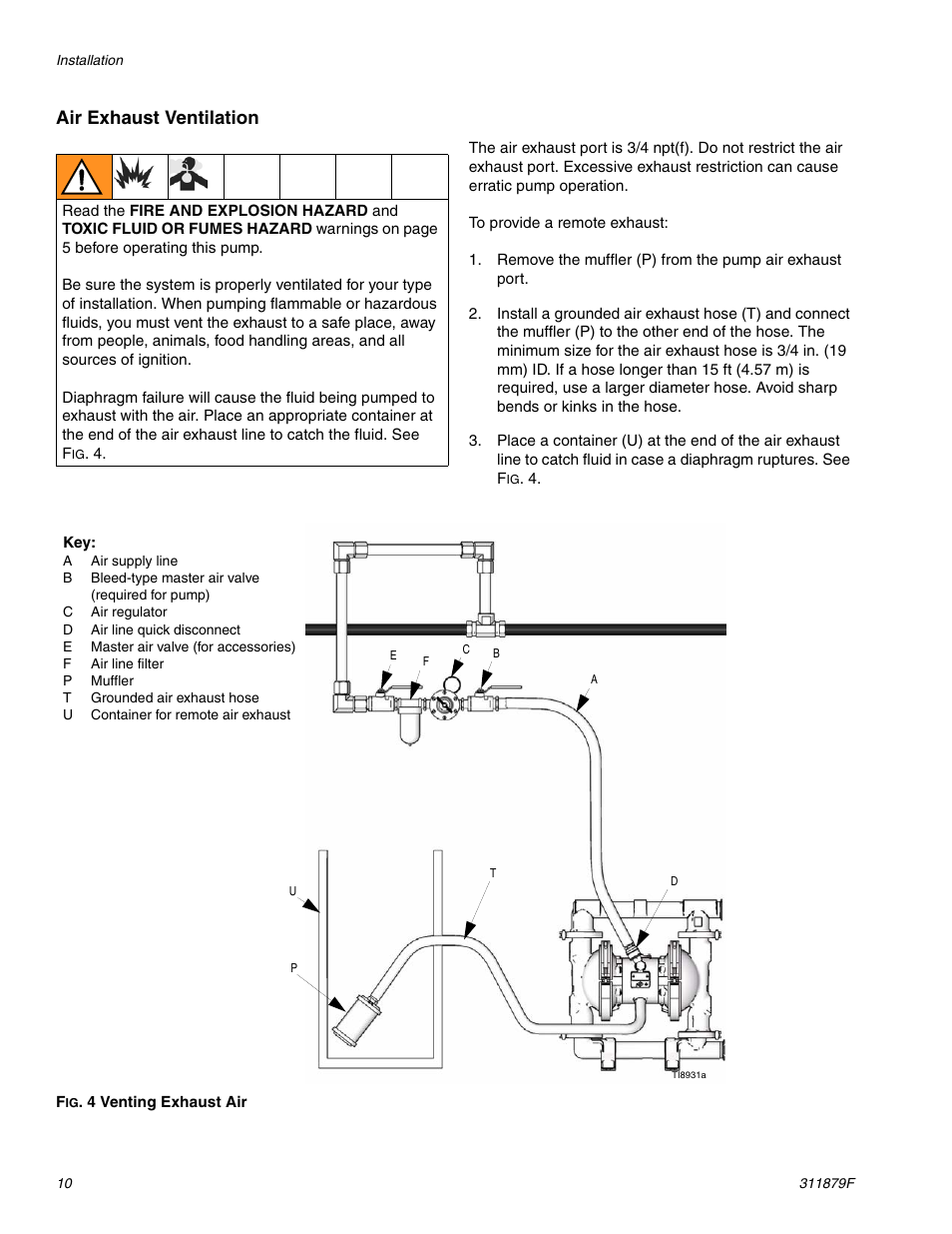 Air exhaust ventilation | Hitachi FD2 1590 User Manual | Page 10 / 50