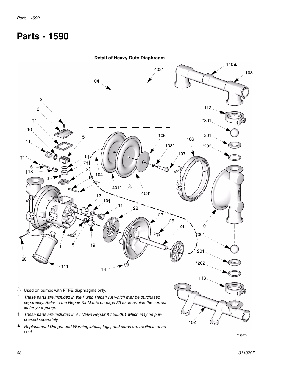 Parts - 1590 | Hitachi FD2 1590 User Manual | Page 36 / 50
