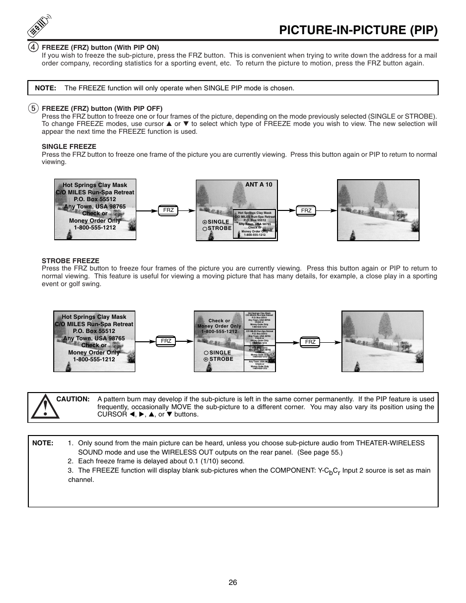 Picture-in-picture (pip) | Hitachi 50UX57B 60UX57B User Manual | Page 26 / 64