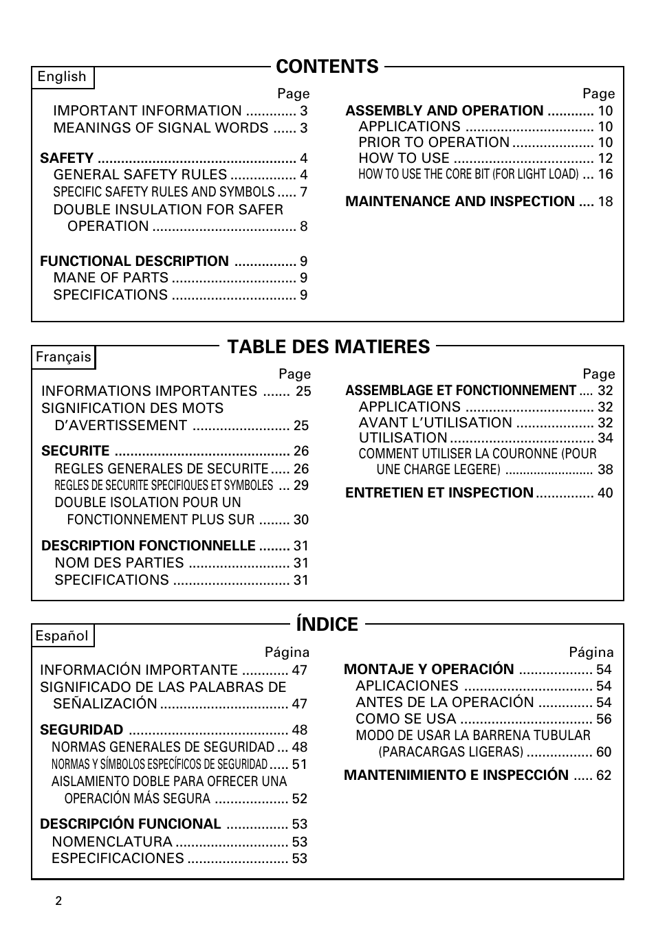Hitachi DH 24PC User Manual | Page 2 / 72