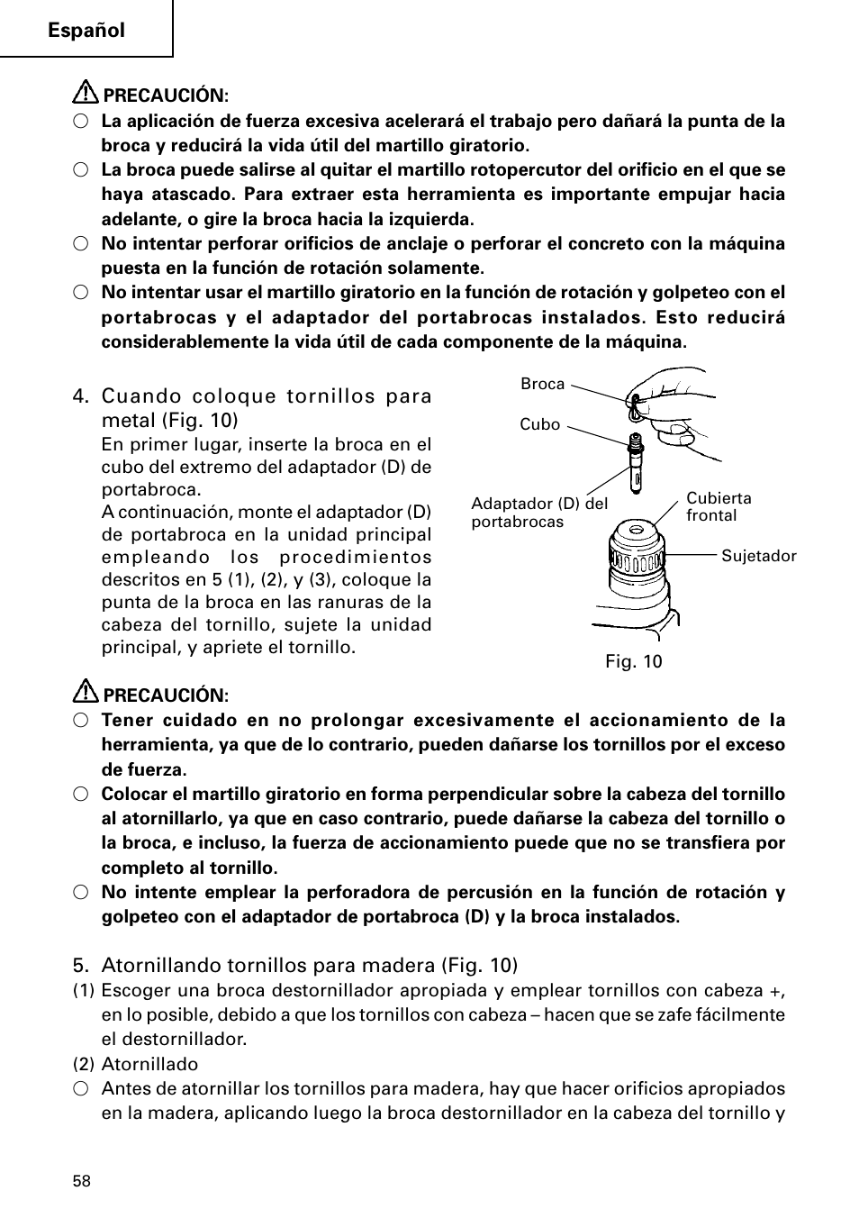 Hitachi DH 24PC User Manual | Page 58 / 72