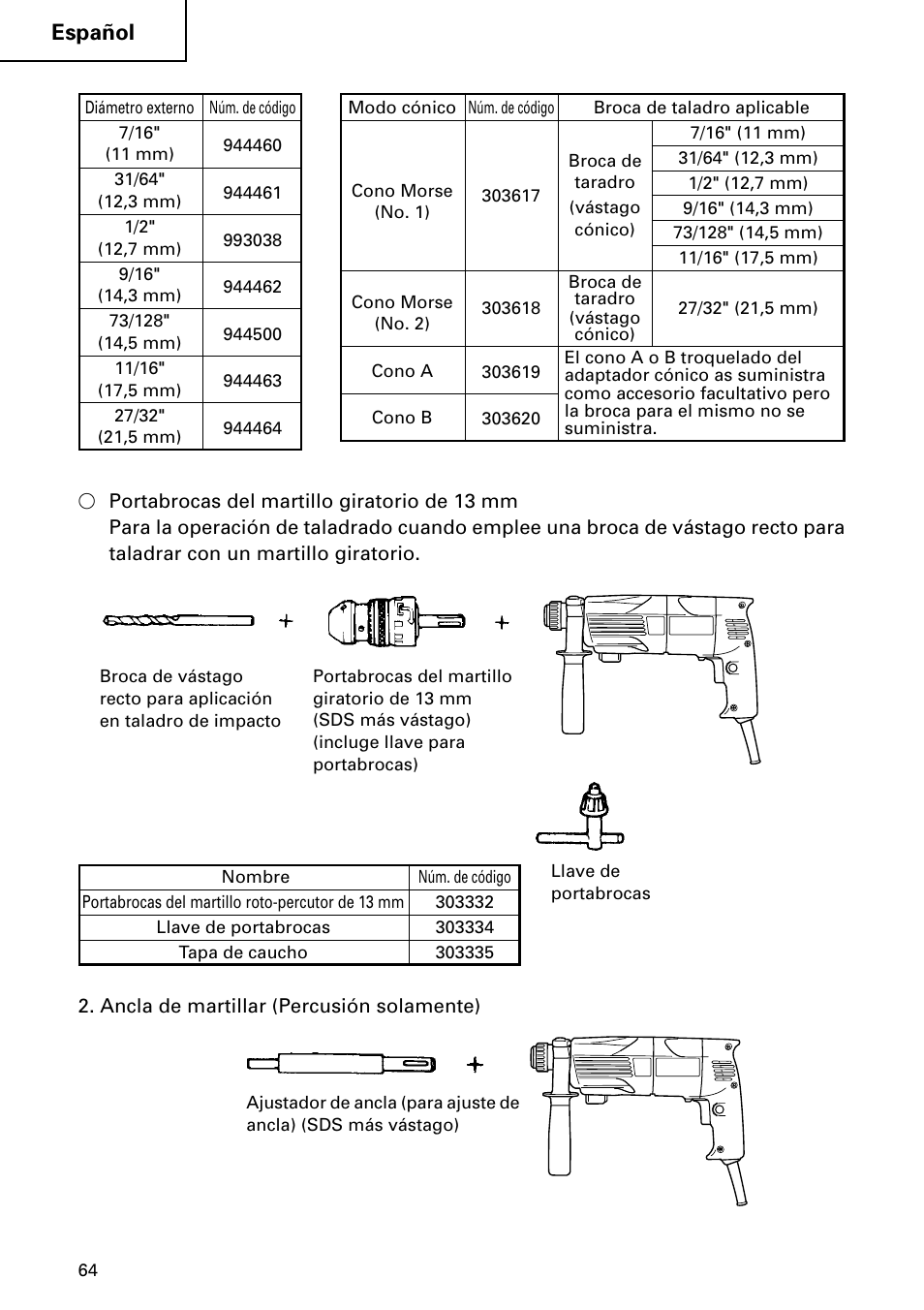 Hitachi DH 24PC User Manual | Page 64 / 72