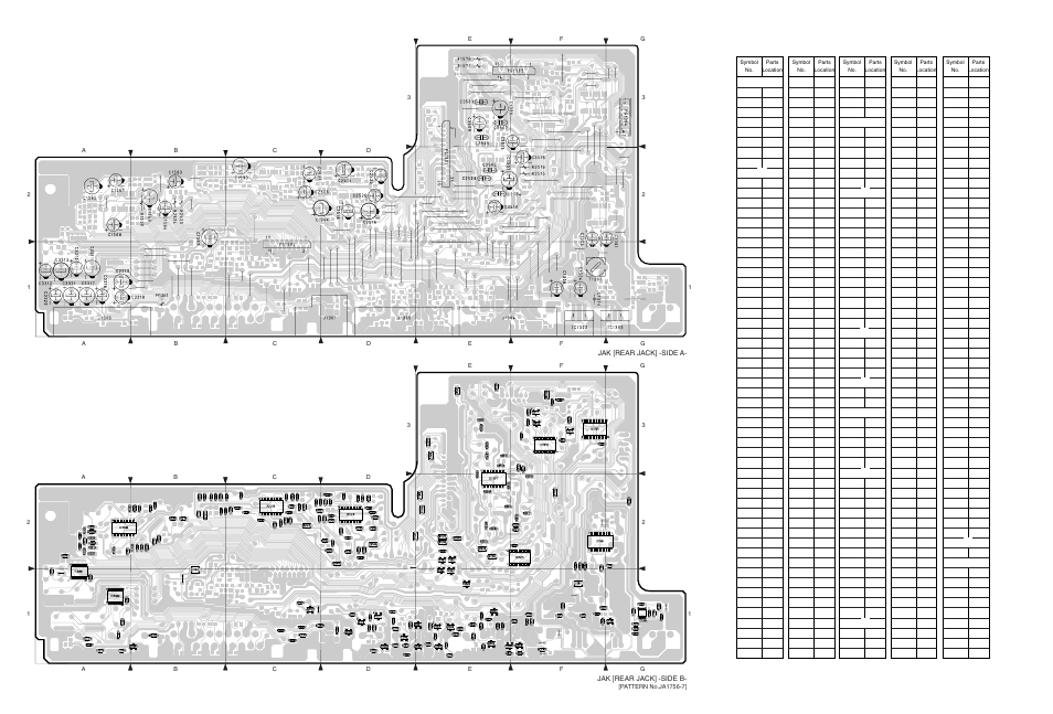 Jak circuit board, Jak circuit board identification of parts location | Hitachi DV-W1U User Manual | Page 31 / 35