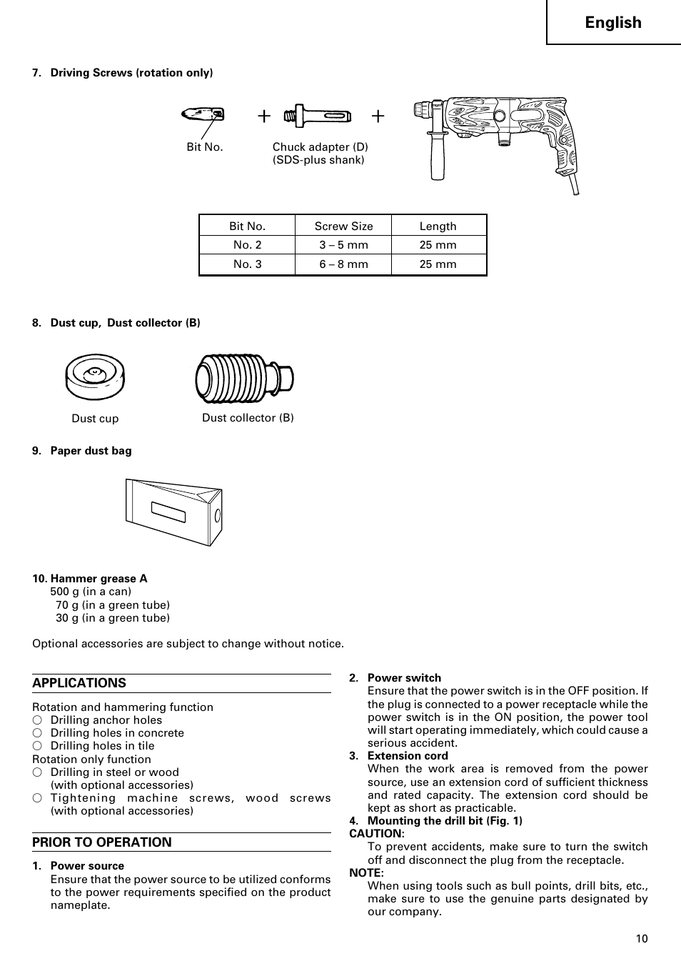 English | Hitachi dh24pd3 User Manual | Page 11 / 82