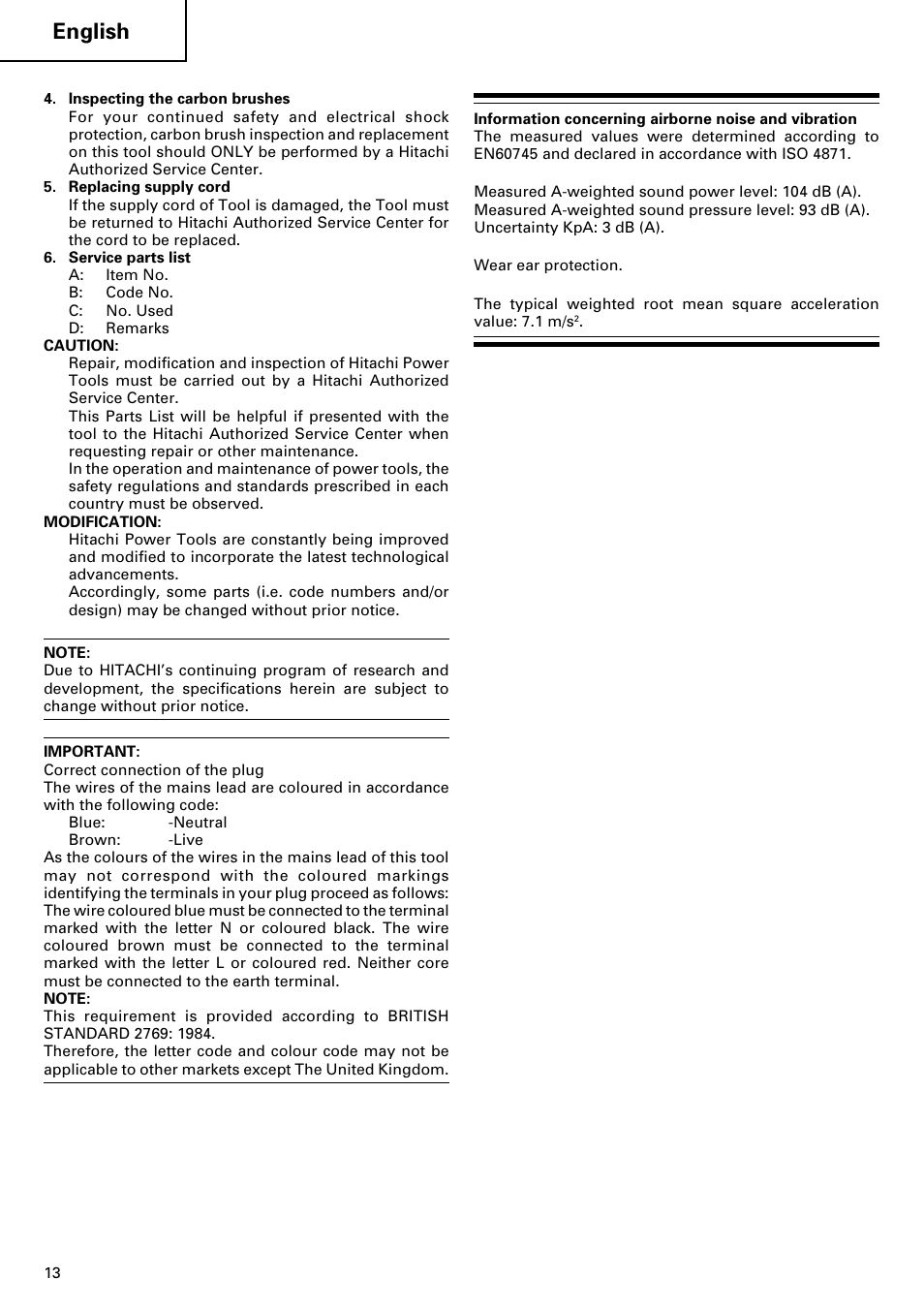 English | Hitachi dh24pd3 User Manual | Page 14 / 82