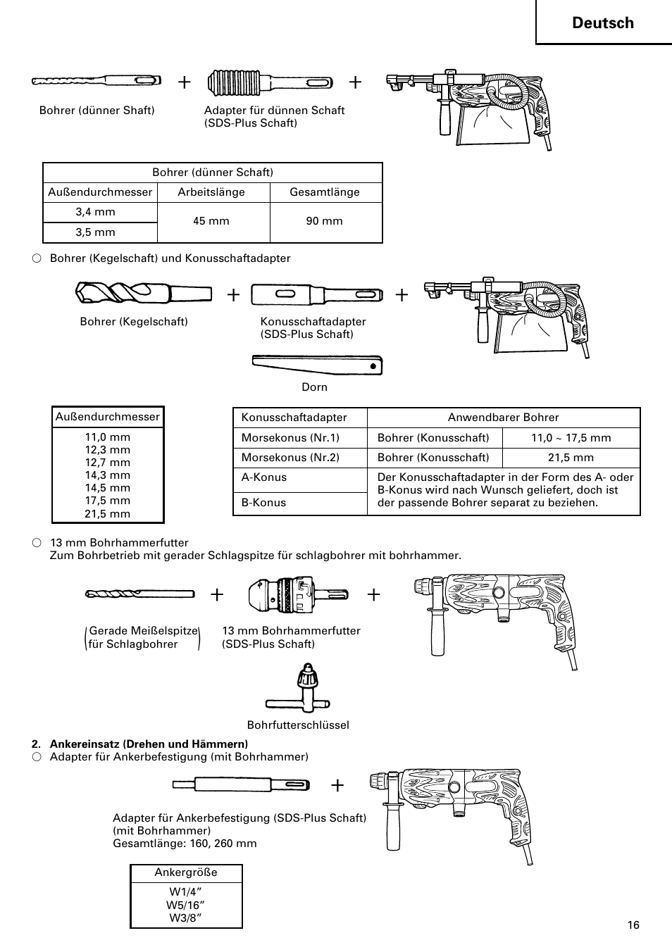 Deutsch | Hitachi dh24pd3 User Manual | Page 17 / 82