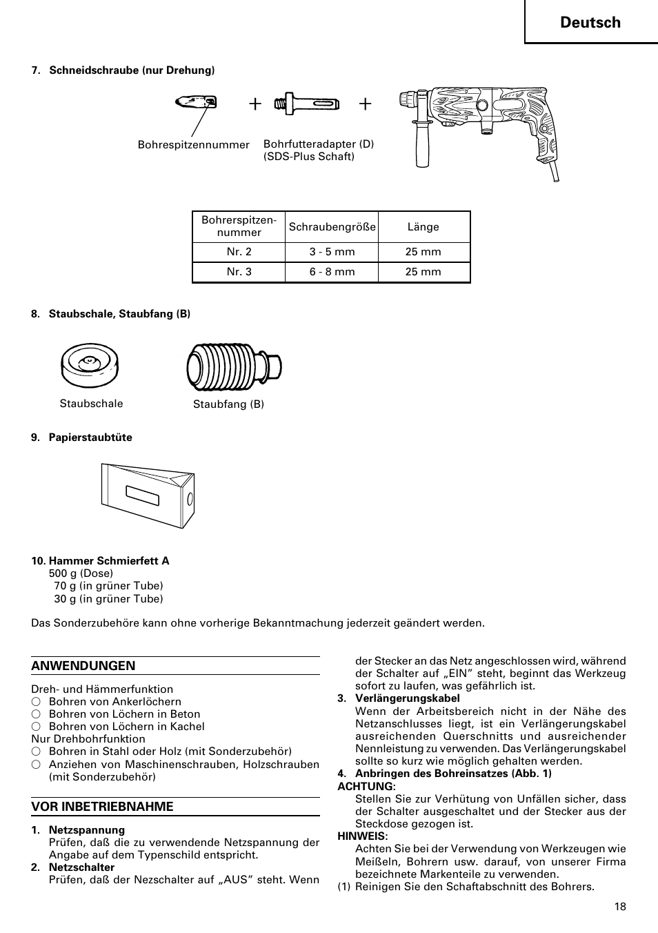 Deutsch | Hitachi dh24pd3 User Manual | Page 19 / 82