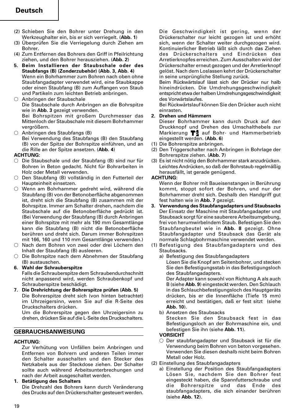 Deutsch | Hitachi dh24pd3 User Manual | Page 20 / 82