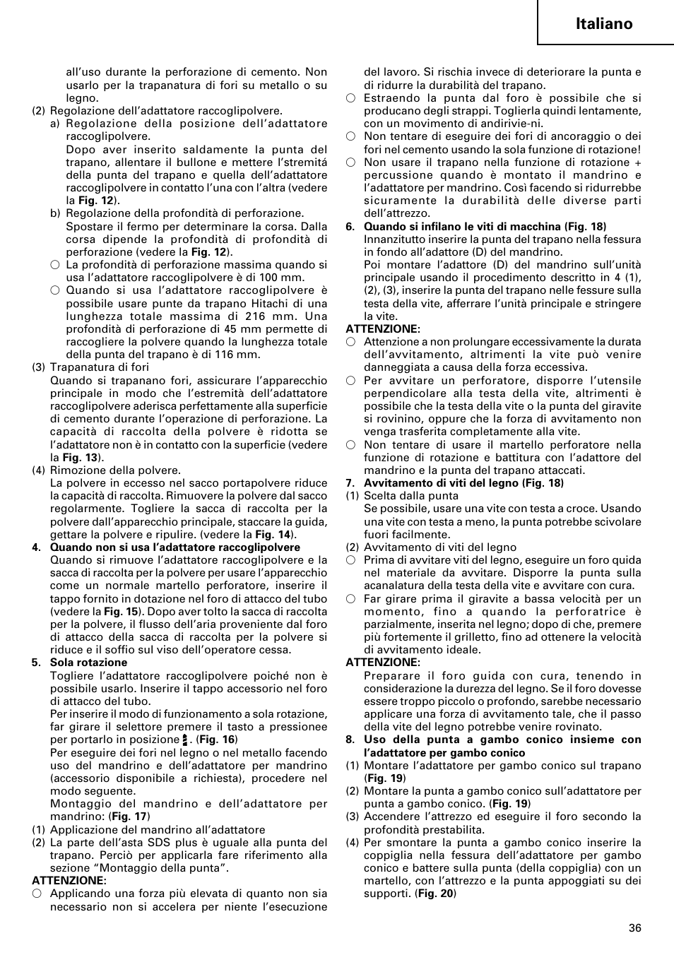 Italiano | Hitachi dh24pd3 User Manual | Page 37 / 82