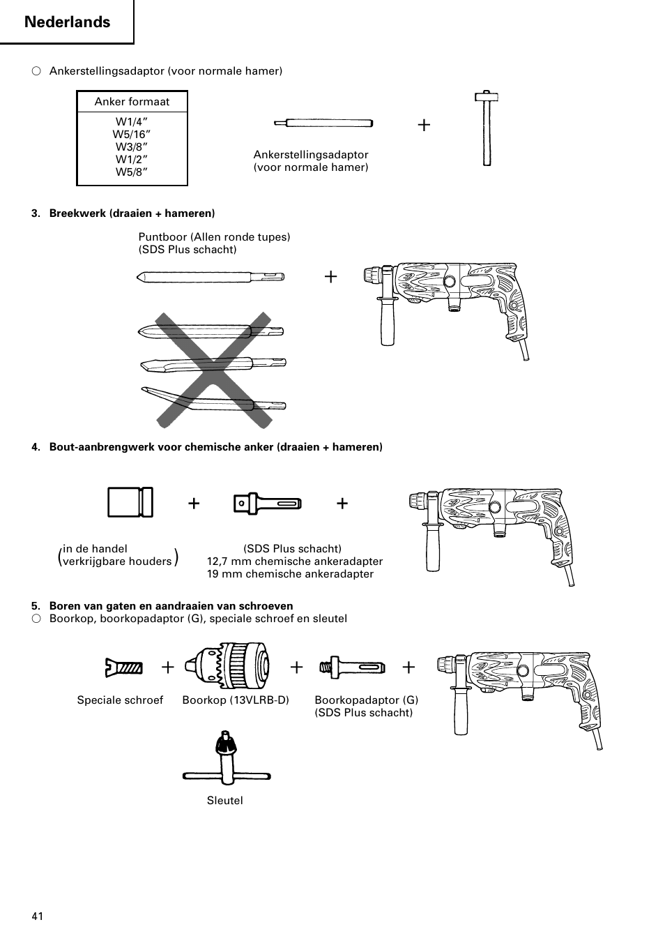 Nederlands | Hitachi dh24pd3 User Manual | Page 42 / 82