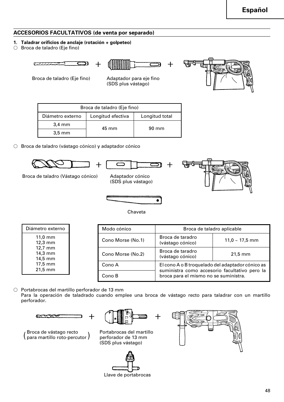 Español | Hitachi dh24pd3 User Manual | Page 49 / 82