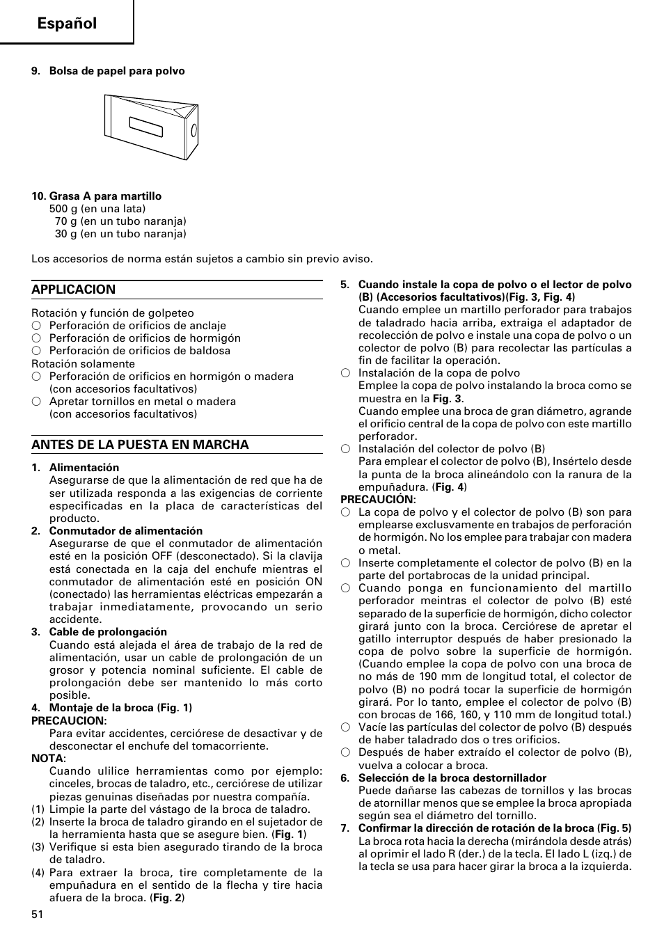 Español | Hitachi dh24pd3 User Manual | Page 52 / 82