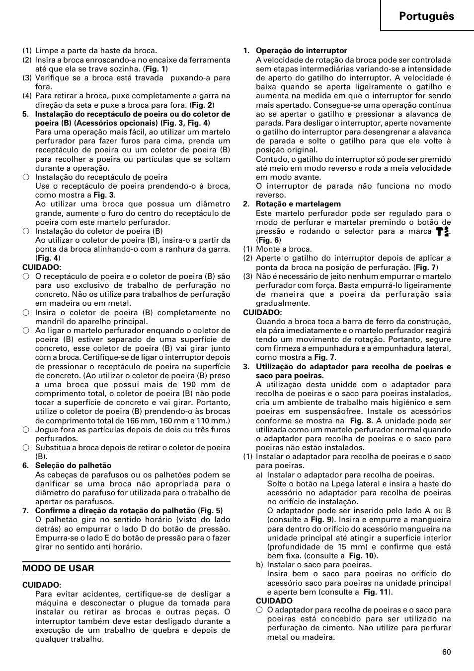 Português | Hitachi dh24pd3 User Manual | Page 61 / 82