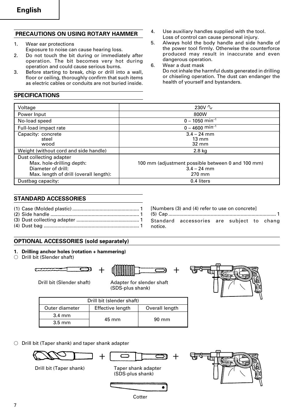 English | Hitachi dh24pd3 User Manual | Page 8 / 82