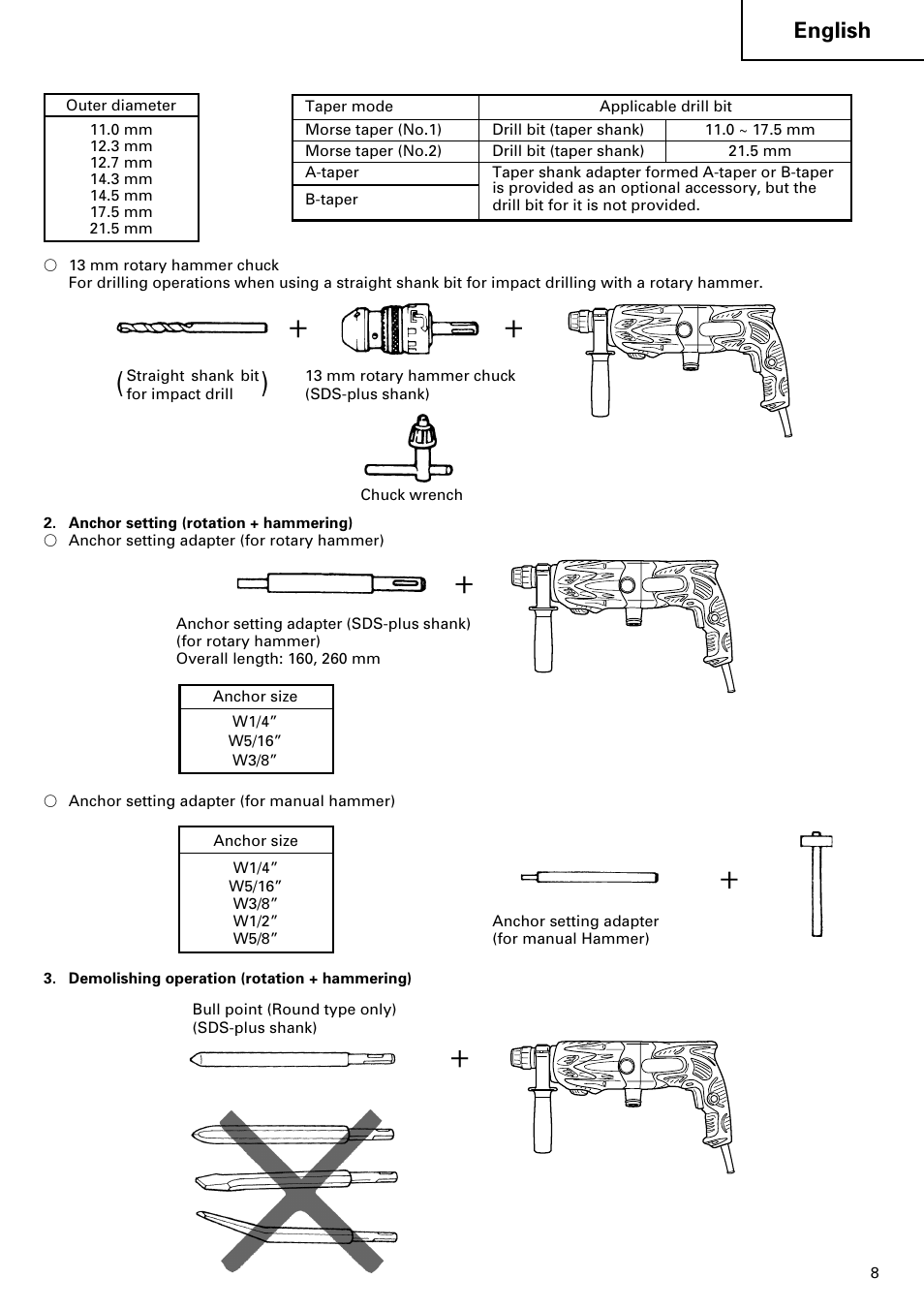 English | Hitachi dh24pd3 User Manual | Page 9 / 82