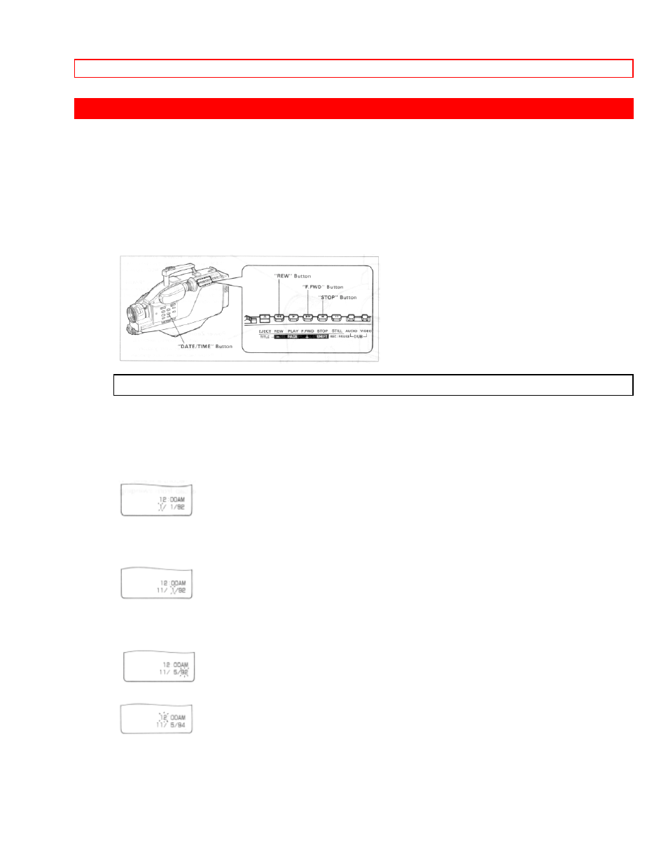 Date/time setting | Hitachi VM-1600A User Manual | Page 34 / 93