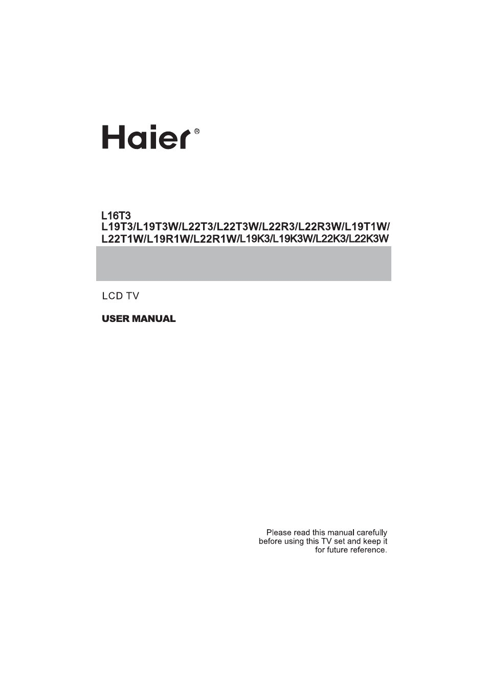 Hitachi L19T3W User Manual | 28 pages