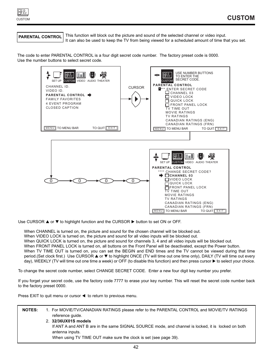 Custom | Hitachi 32GX01B User Manual | Page 42 / 60