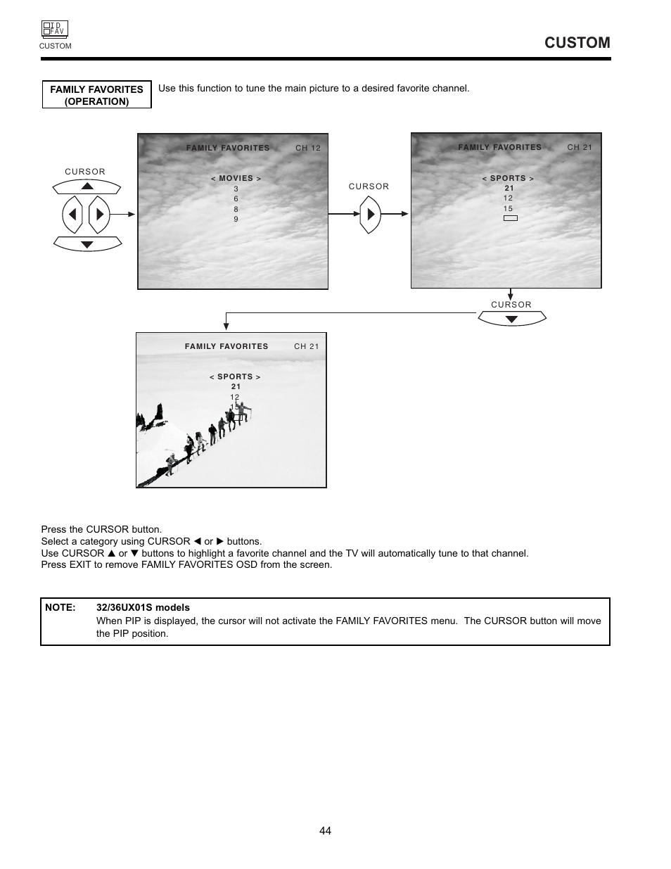 Custom | Hitachi 32GX01B User Manual | Page 44 / 60