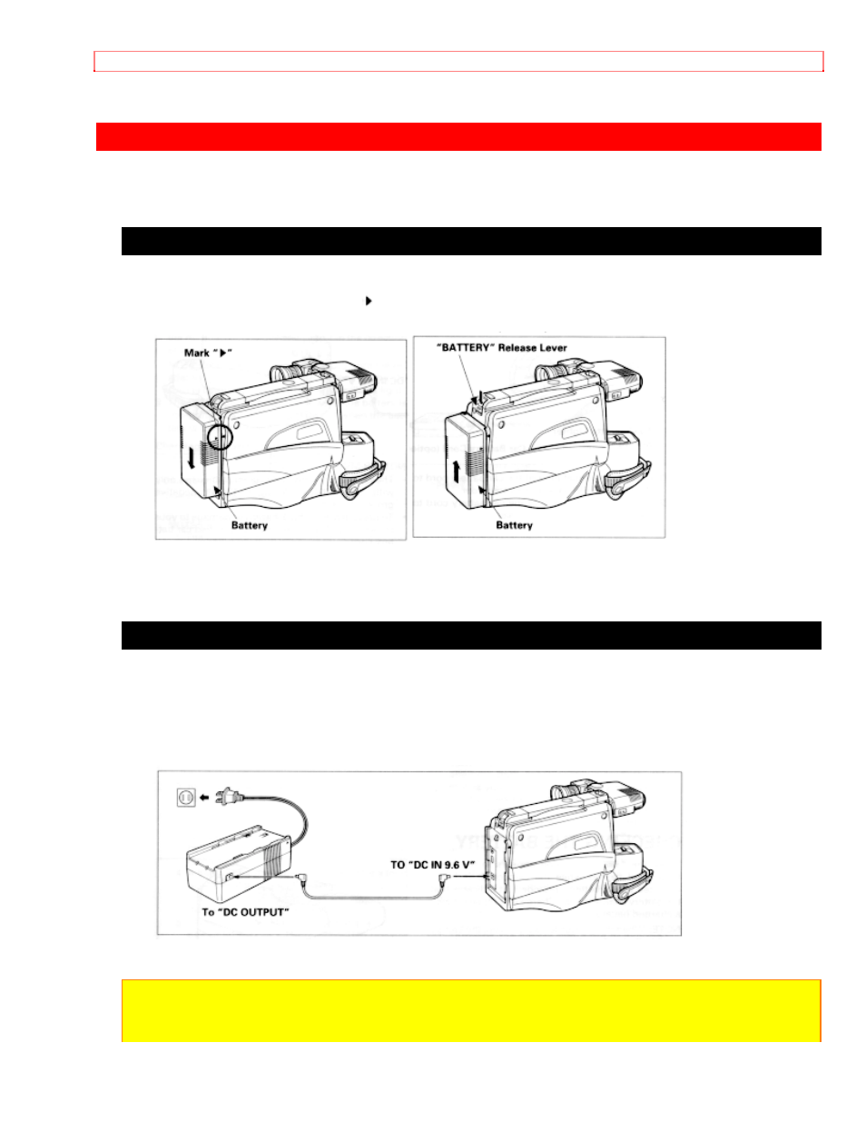 Power sources | Hitachi VM-3700A User Manual | Page 16 / 81