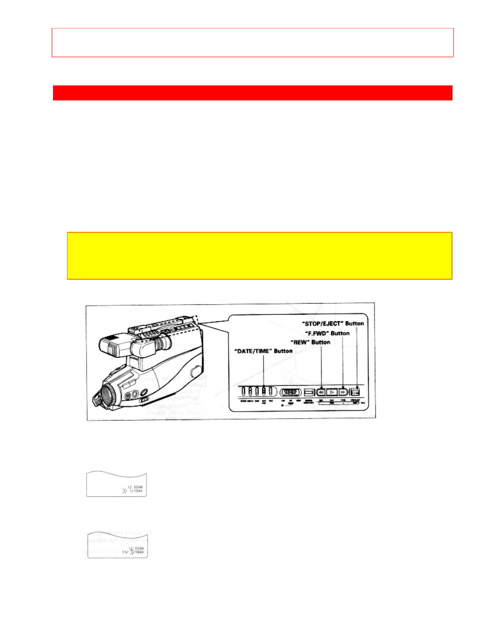Date/time setting pg. 20 | Hitachi VM-3700A User Manual | Page 31 / 81