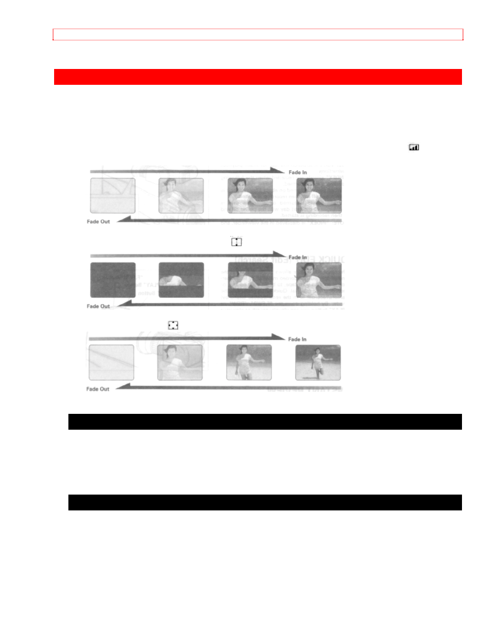 Fade in/fade out, Fading in fading out | Hitachi VM-3700A User Manual | Page 42 / 81