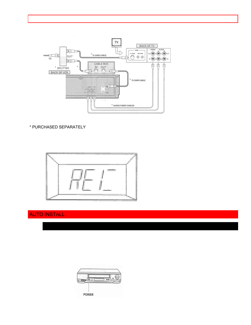 Auto install, Setting the channel automatically | Hitachi VT-FX6411A User Manual | Page 19 / 81