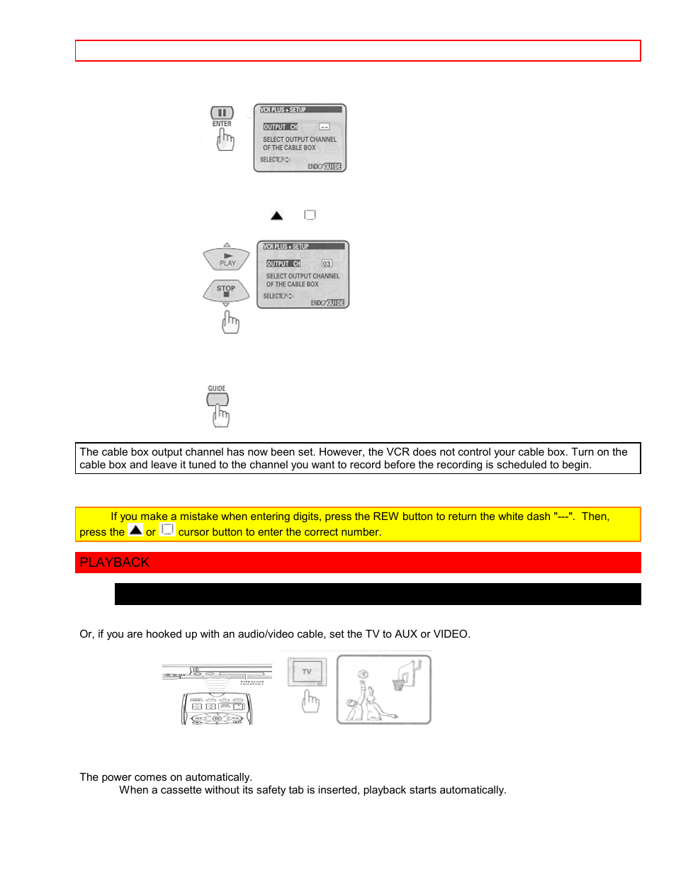 Playback, To playback a recorded tape | Hitachi VT-FX6411A User Manual | Page 31 / 81