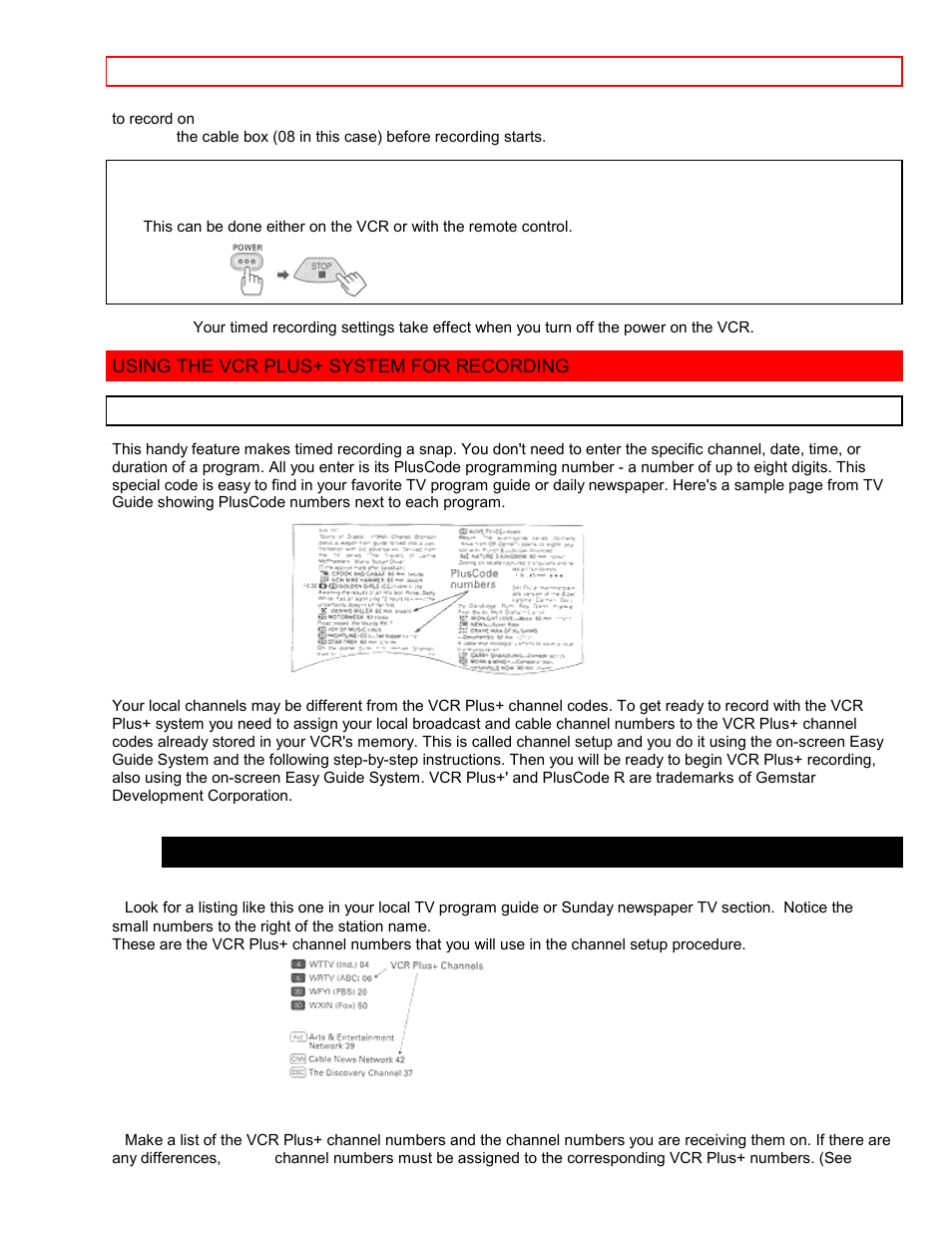 Using the vcr plus+ system for recording, About the vcr plus+ system channel setup | Hitachi VT-FX6411A User Manual | Page 60 / 81
