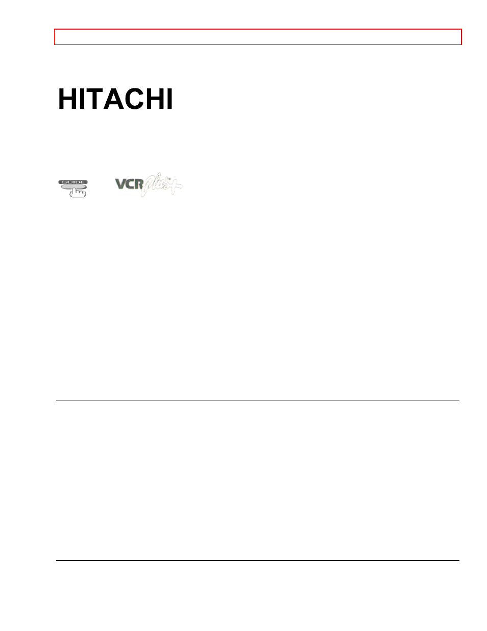 Hitachi VT-FX614A User Manual | 75 pages