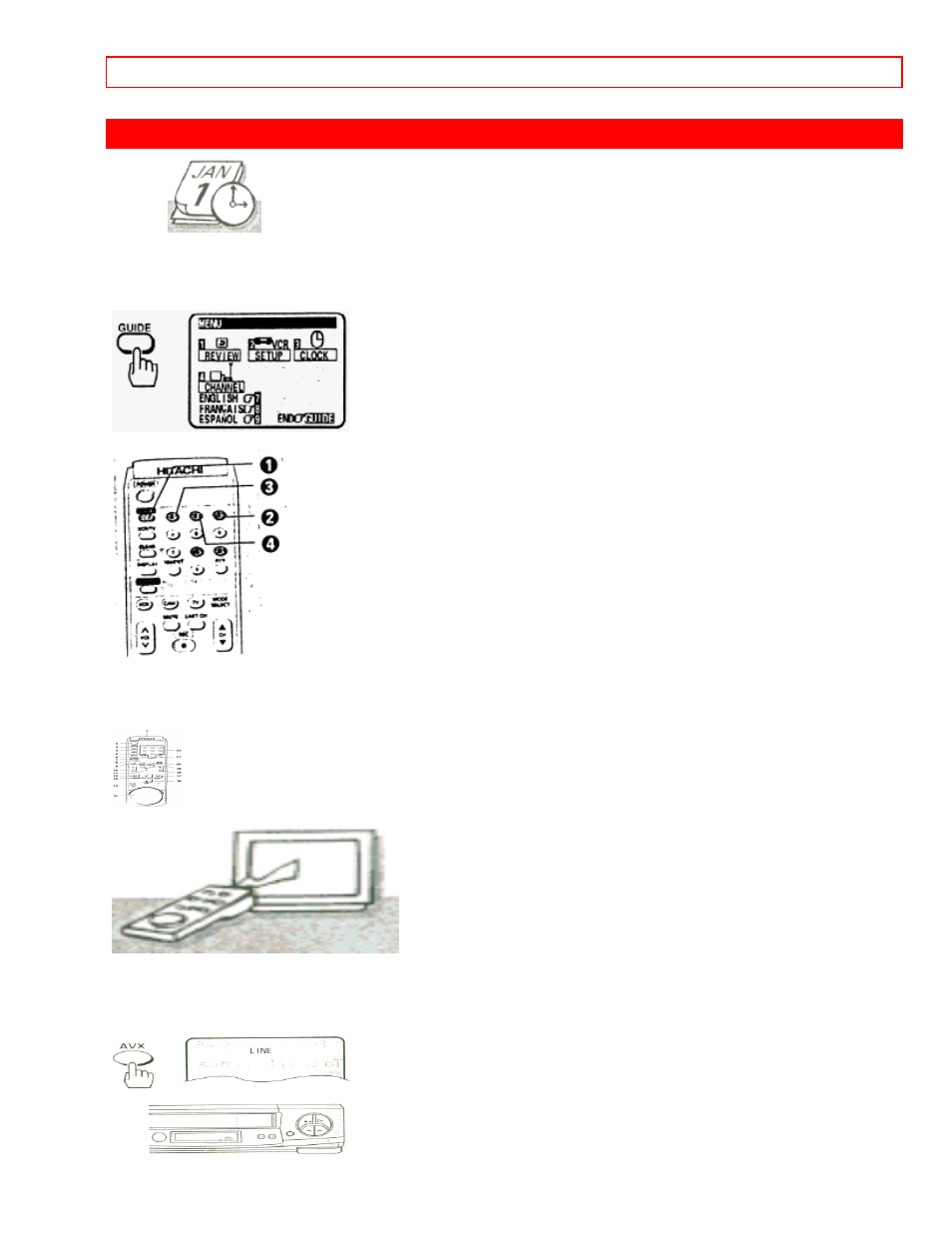 Setting the clock -manually | Hitachi VT-FX614A User Manual | Page 28 / 75
