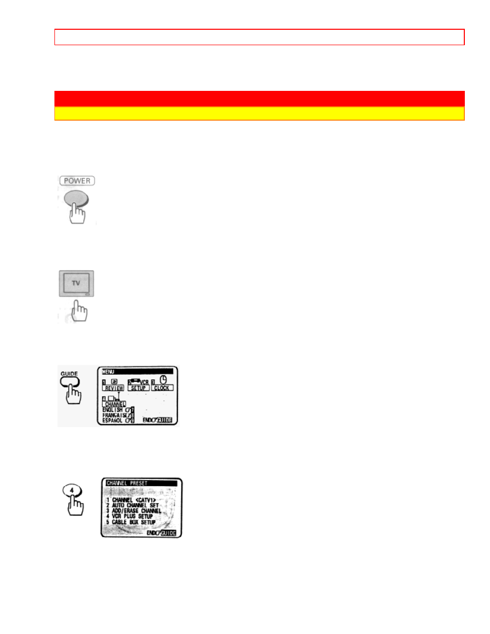 Pre-tuning the vcr tuner | Hitachi VT-FX614A User Manual | Page 30 / 75