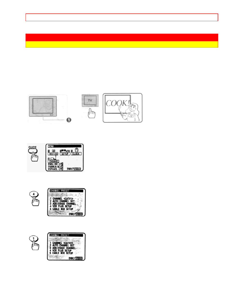 Cable box setup | Hitachi VT-FX614A User Manual | Page 35 / 75