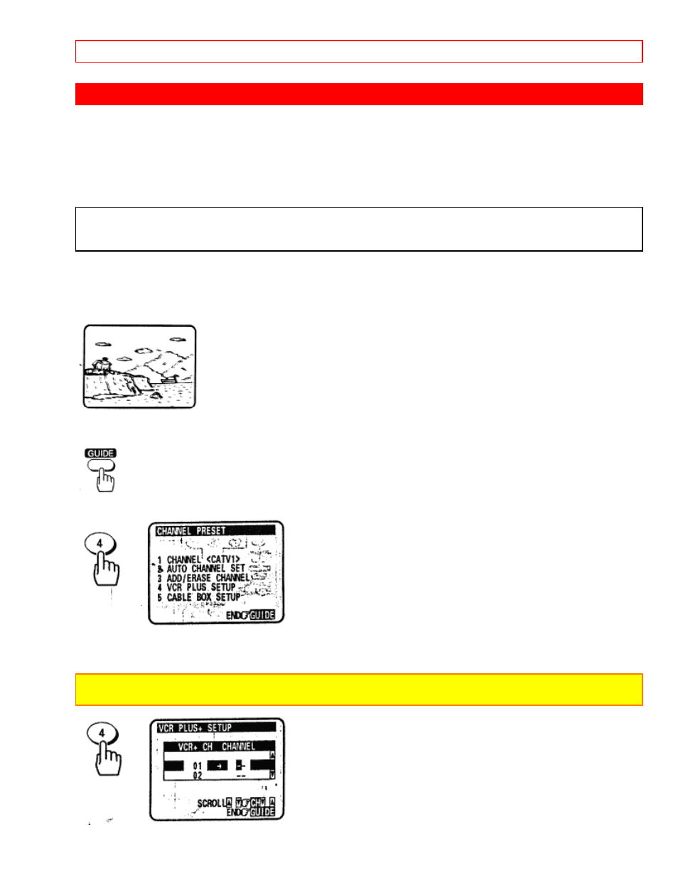 Easy delayed recording with the vcr plus+ system, Vcr plus+ setup - channel setup | Hitachi VT-FX614A User Manual | Page 62 / 75