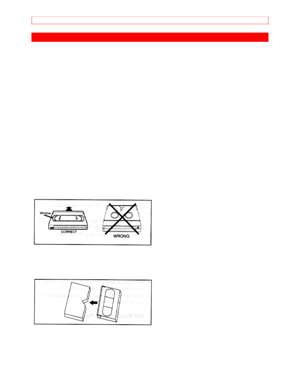 Video cassette tape information, Precautions, Three different tape speeds | Inserting a cassette, Removing a cassette, Erase prevention | Hitachi VTMX-231A User Manual | Page 9 / 43