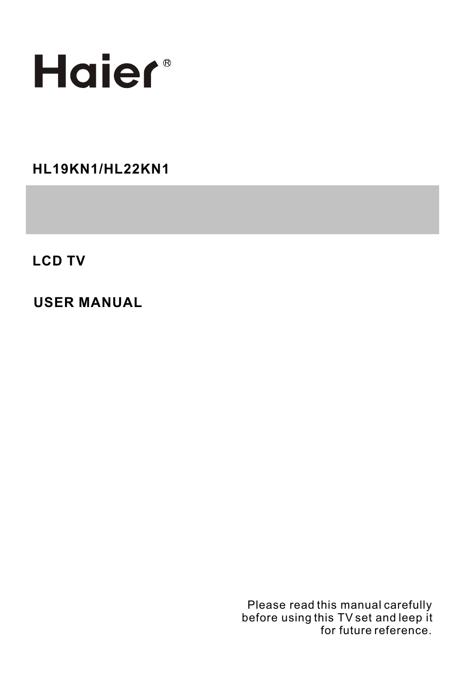 Hitachi HL19KN1 User Manual | 26 pages