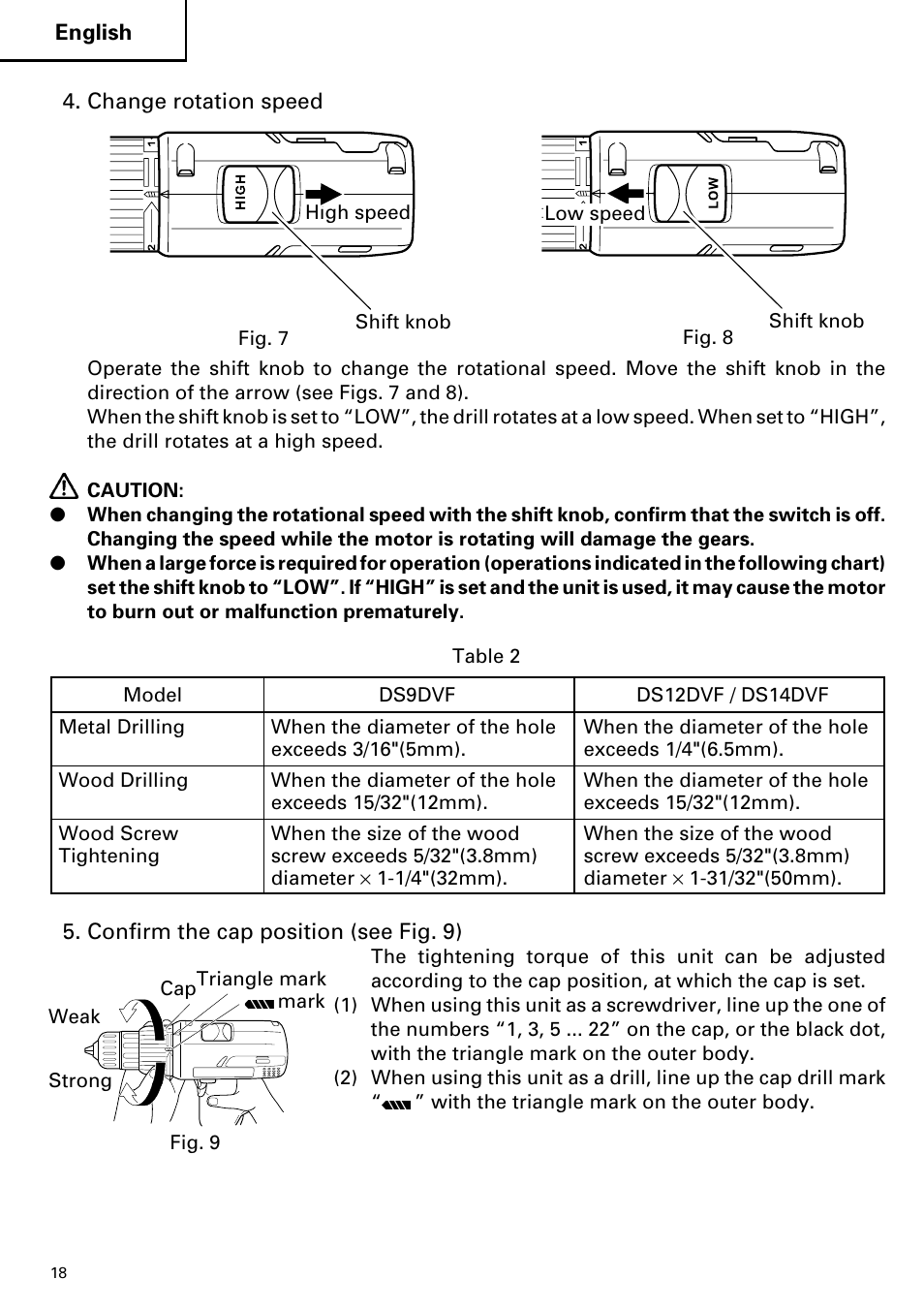 Hitachi DS 14DVF User Manual | Page 18 / 72